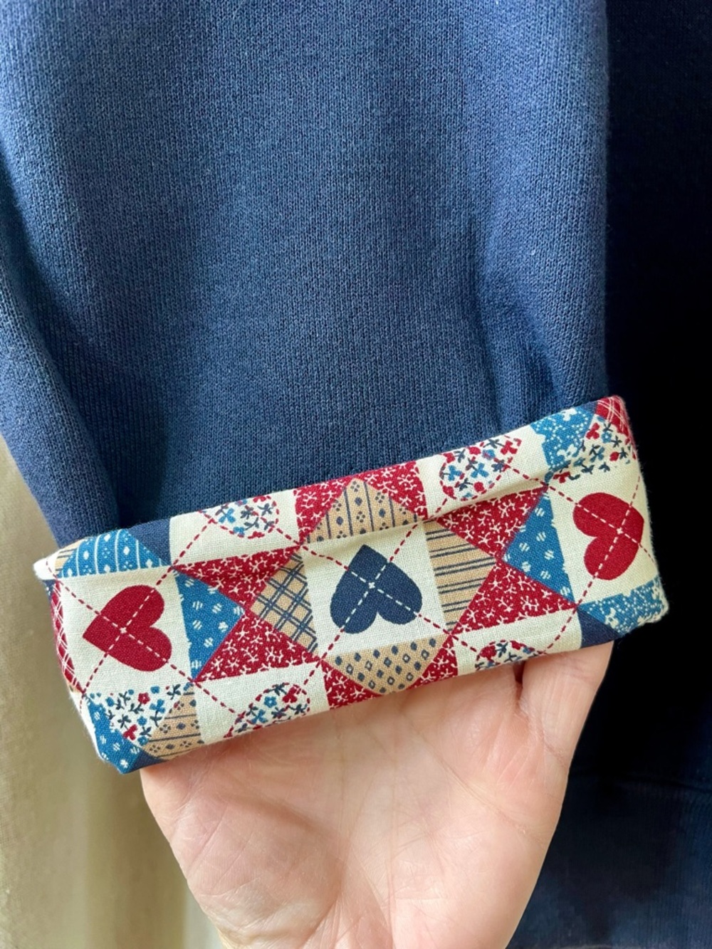 New Vintage Lee Quilt Pattern Detail Sweatshirt - Picture 6 of 6